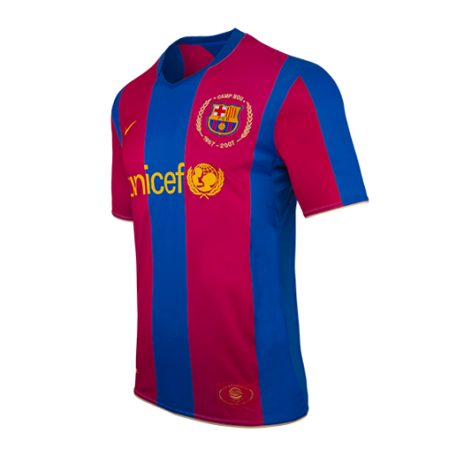 Barcelona Jersey Custom Home Soccer Jersey 2007/08 - bestsoccerstore